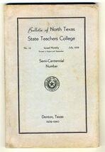 1939-40 Bulletin North Texas State Teachers College Denton Texas Semi Ce... - $34.61