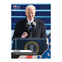 Topps Now Election 2021 President Joe Biden #15 Inaugural Address! Kamala Harris - £11.68 GBP