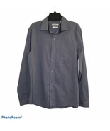 Van Heusen Original Long Sleeve Button Up Dress Black Gray Wing Tip Coll... - $444.39 MXN