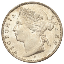 1882-H Straits Insediamenti Argento 10 Centesimi (Extra Sottile, XF Cond... - £116.05 GBP