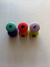 Lot of 3 Studio G Mini Paper Punch  Heart Star Musical Note - $5.94
