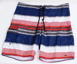 O&#39;Neill Gold Coast Red White Blue Stretch Boardshorts Men&#39;s NWT - $64.99