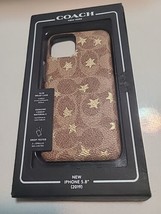 Coach New York Slim Wrap Case For iPhone (2019) 5.8&quot; Khaki/Gold Foil Stars  - $18.69