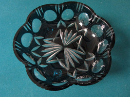 CLEAR TO GREEN BOHEMIAN FOOTED BOWL 3 X 8&quot;  - £96.91 GBP