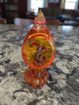 Amber Color Dragon Egg Liquid Inside Flame Plastic Westland Giftware Rare - £31.38 GBP