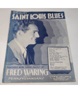 Saint Louis Blues Fred Waring W C Handy Sheet Music 1914 Vintage 1910s - $11.86