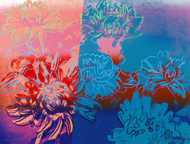Framed canvas art print giclee japanese chrysanthemum kiku flowers Garden - £31.14 GBP+