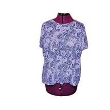 Croft &amp; Barrow Top Multicolor Women Short Sleeve Pima Cotton Size 1X - £17.37 GBP