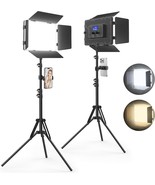 Unicucp 2 Pack Led Video Light Panel Lighting Kit with Barn Doors - $1,574.42 MXN