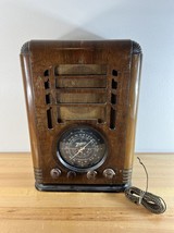 VINTAGE BLACK DIAL ZENITH 5 S 127 ART DECO TOMBSTONE RADIO  1937 - £440.98 GBP