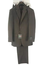 LUCCI Men&#39;s Brown 2 Button Classic Fit Suit Flat Front Pants Sizes 34R -... - £55.29 GBP