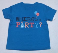 Carters Birthday Shirt 9 Months for Boys Where&#39;s the Party? Cotton T Shirt - £1.17 GBP
