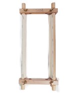 Vtg 11&quot; Width Removable Needlepoint Scroll Frame Wood Tapestry Holder Em... - $20.50 CAD