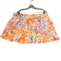 Isaac Mizrahi Live! BridgeHampton 20W Mini Skirt Floral Purple Orange - £10.81 GBP