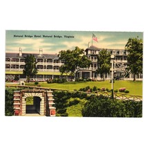 Natural Bridge Hotel Postcard Vintage Scenic View Of Virginia Linen Art VA - £7.24 GBP