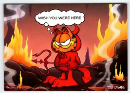 Garfield Cat Postcard Devil Costume Wish You Were Here Jim Davis Comical 1978 - £13.85 GBP