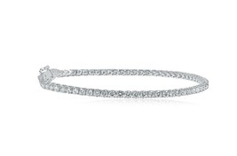 3.20 Carat Round Cut Diamond Tennis Bracelet 14k White Gold 7&quot; - $2,571.55