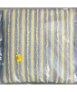 New A&amp;B Home THROW PILLOW 18&quot; x 18&quot; Square Gray Yellow Texture Striped B... - £21.01 GBP