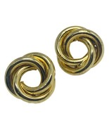 vintage gold tone stud knot earrings - $16.67 CAD