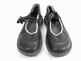 Chaco Loyalist Ecotread mary jane shoes black with purple trim women 7.5 - $34.60