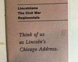 Americana Lincolniana Civil War Regimentals Program Vintage Book Box3 - £3.88 GBP