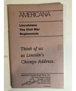 Americana Lincolniana Civil War Regimentals Program Vintage Book Box3 - £3.88 GBP