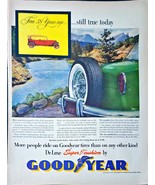 GOOD YEAR Super Cushion Ride on Goodyear Tires Mountains-1953 Vintage Pr... - $274.92 MXN