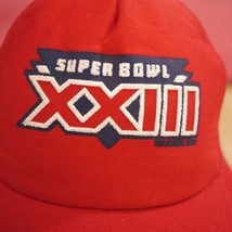 Vtg 1989 Superbowl XXIII 23 Bengals 49ers Football Hipster Red Mesh Trucker Hat - £19.46 GBP