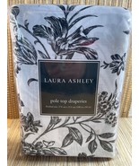 Laura Ashley Amberley Black White Pole Top Drape Draperies One Panel NEW - €102,30 EUR