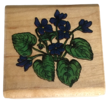 CoMotion Rubber Stamp African Violet Flower Leaf Garden Floral Card Maki... - $5.99