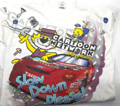 Vintage 1998 Cartoon Network Wacky Racing NASCAR T Shirt All Over 2-Sided XL - £155.15 GBP