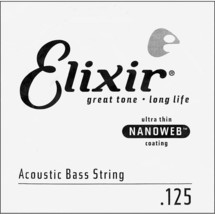 Elixir® Strings 80/20 Bronze Acoustic Bass Single String With Nanoweb®, .125 - £23.96 GBP