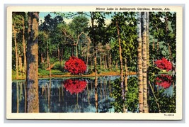 Mirror Lake Bellingrath Gardens Mobile Alabama AL UNP Linen Postcard N20 - £2.31 GBP
