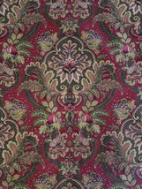 Mill Creek Raymond Waites Paisley &quot;Ancient King&quot; Fabric in Red 2.7 Yards - £31.40 GBP