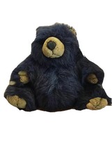 12&quot; Vintage A &amp; A Fancy Zoo Black Pot Belly Teddy Bear Stuffed Animal Plush Toy - £22.77 GBP