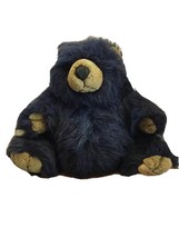 12&quot; Vintage A &amp; A Fancy Zoo Black Pot Belly Teddy Bear Stuffed Animal Plush Toy - £22.69 GBP