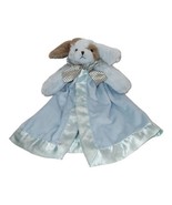 Bearington Baby Blue Plush Puppy Dog Lovey Security Blanket Satin Edge B... - £10.06 GBP