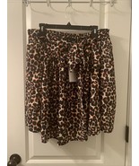 Who What Wear Leopard Print Women&#39;s Skirt  Lined Attached Belt Size XXL - £33.64 GBP
