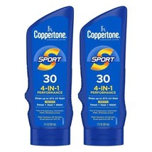 Coppertone SPORT Broad Spectrum SPF 30 Sunscreen Lotion Water Resist 7 oz (2pk) - £11.88 GBP