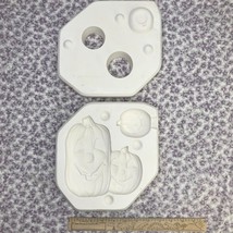 Pumpkin Jack O Lantern Ceramic Mold Flat Plaques Appliques Scioto 1478 - £43.38 GBP