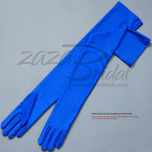 23.5&quot; Long 4-Way Stretch Matte Finish Satin Dress Gloves Opera Length 16BL - £16.88 GBP+