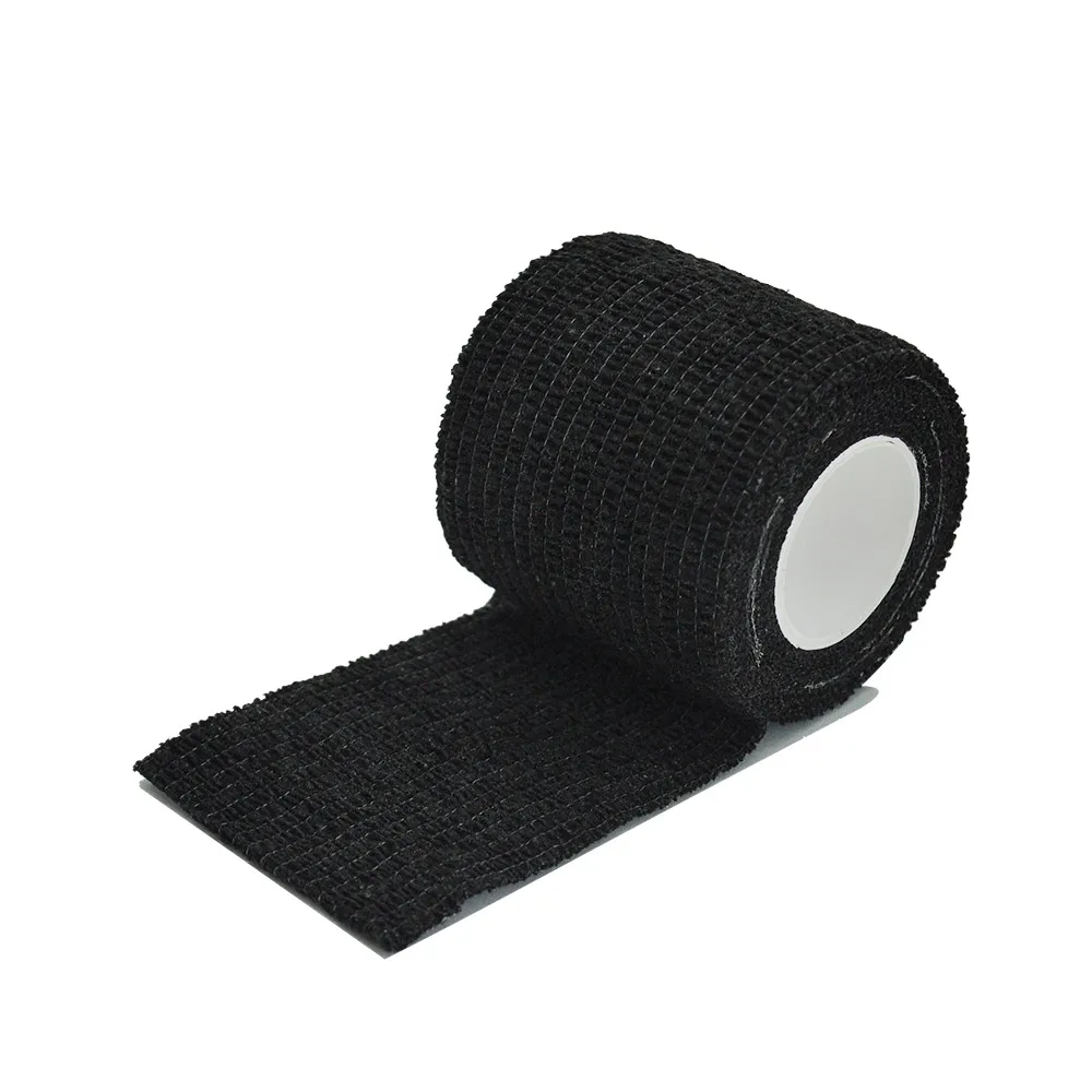 Sporting 1/6/10Pcs 4.8m Black First Aid Self Adhesive Cohesive Elasticity Bandag - £23.51 GBP