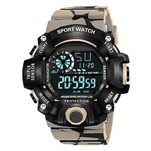 Digital Sports Multi Functional Black Dial Watch for Mens Boys - $21.87