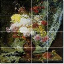 Olaf Hermansen Flower Painting Ceramic Tile Mural P22507 - £125.16 GBP+