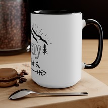 Accent Mug: Customizable Two-Tone Ceramic Mug with Quote and Nature-Insp... - £21.22 GBP+