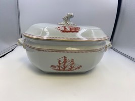 Spode TRADE WINDS RED Covered Large Soup Tureen Made in England - £234.67 GBP