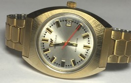 NOS 1970&#39;s Waltham Swiss Made Quartz Electrodyne Goldtone Watch - $257.13