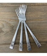 Set Of 4 Dinner Forks Coronation Community Plate 7.5” Oneida Silverplate... - $49.45