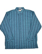 Vintage Forest Trail Flannel Shirt Mens 2XL Blue Striped Western Soft Chamois - $26.06