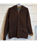 Lauren Ralph Lauren Wool Zip Up Hooded Shacket Brown Unisex size L large... - $58.65 CAD